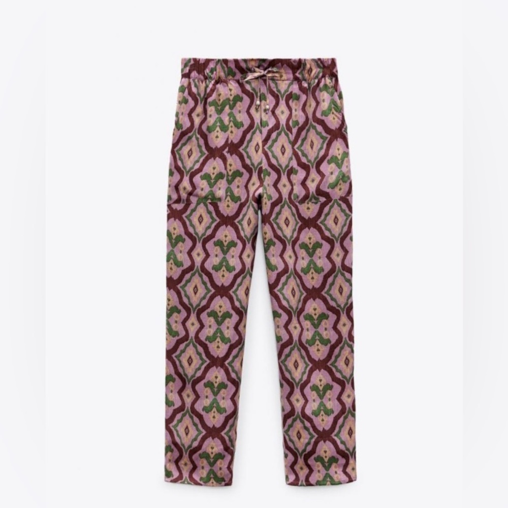 ZARA Flowy Printed Pants